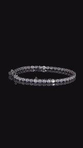 East West Set Oval Diamond Bracelet