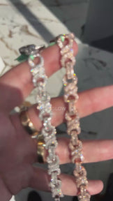 Iced 10mm Bracelet with Round & Baguette Cuts