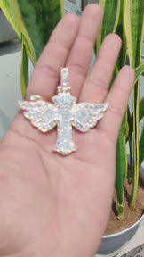 Iced Out Cross Moissanite Pendant