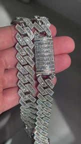 17.5MM Iced Out Miami Cuban Baguette Chain