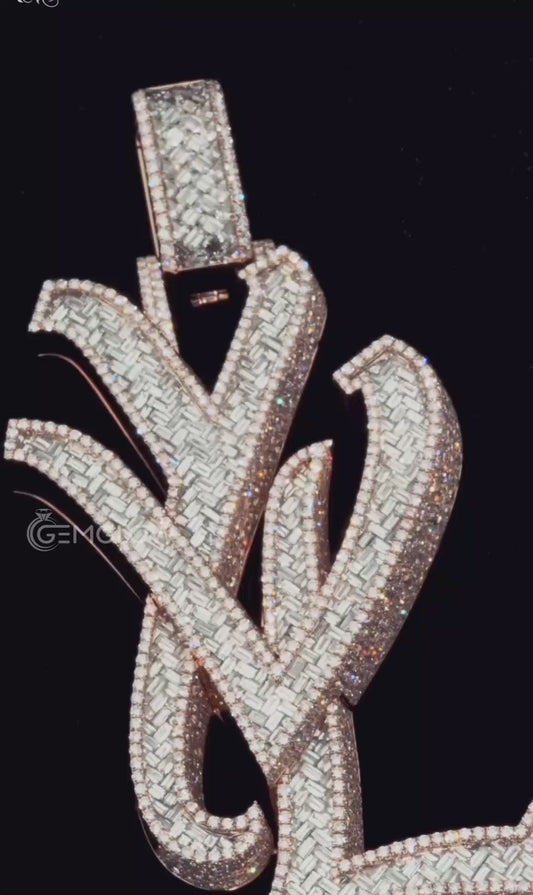 Iced Out Letter Pendant 