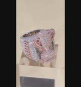 Trophy Style Iced Out Hip Hop Ring