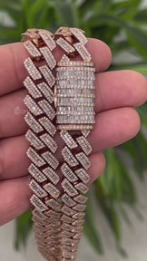 13MM Baguette Moissanite Miami Cuban Link Chain