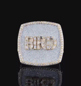 Bust Down Moissanite Letter Ring