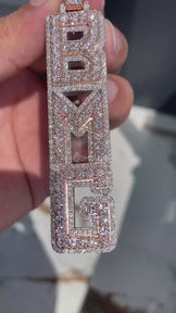 Custom Fully Iced Letter Pendant