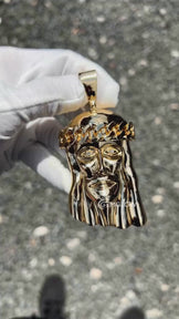 925 Silver Jesus Face Pendant for Men