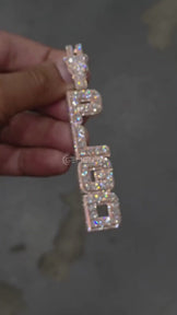 Iced out Letter Pendant