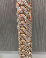 Baguette & Round Cuban Link Chain