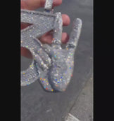 Fully Iced Moissanite Letter and Number Pendant