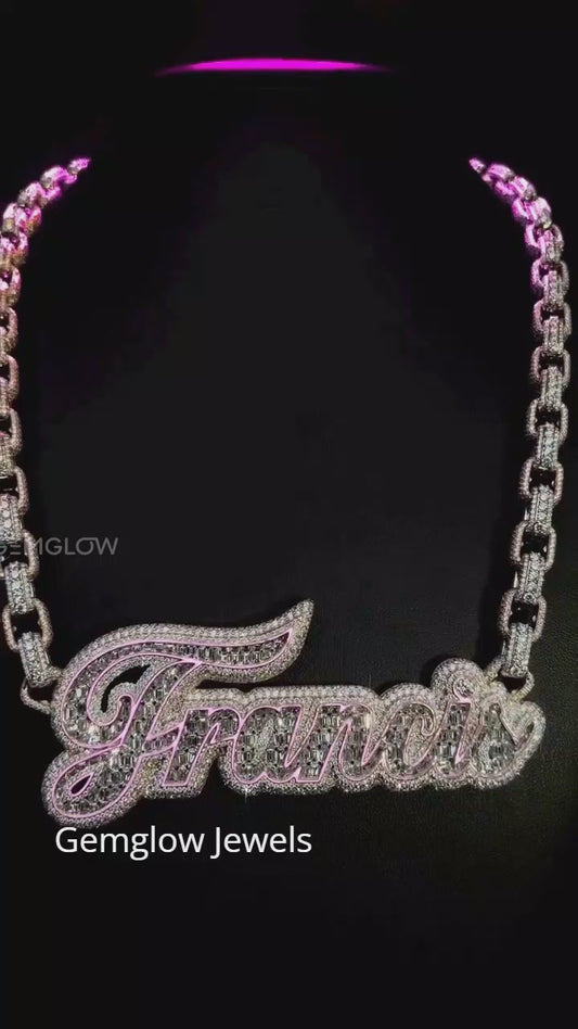 Custom Letter Pendant with Heart Chain Style