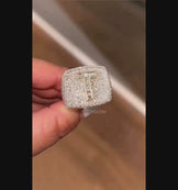 Hip Hop Letter Rings with Icy Diamonds