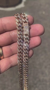 8MM Moissanite Miami Cuban Link Chain Necklace