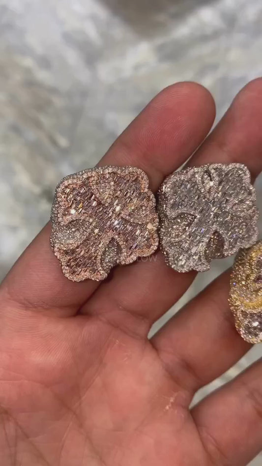 Iced Out Cross Moissanite Ring Men