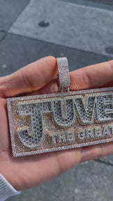 Custom Iced Letter Pendant in 925 Silver