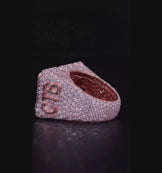 Custom Iced Moissanite Letter Ring