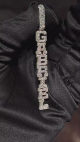 Custom Fully Iced Letter Pendant