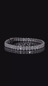 Oval Cut Simulated Diamond Tennis Bracelet