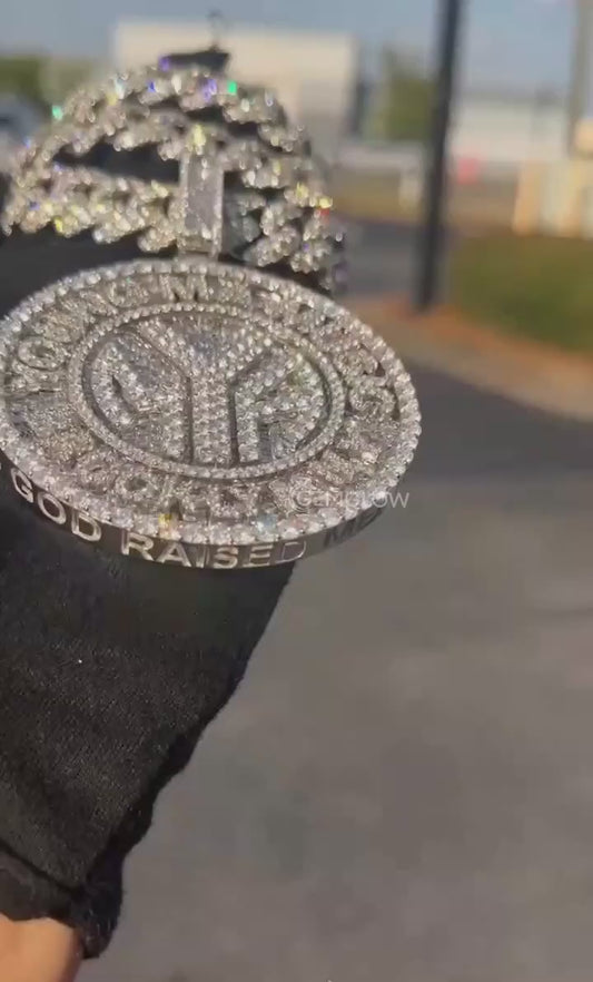 Moissanite Letter Pendant in 925 Silver Shine