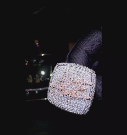Custom ACE Iced Out Moissanite Ring