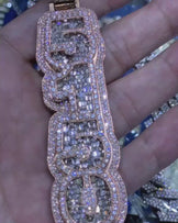 Custom Emerald Letters Number 5150 Pendant