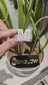 Iced out Custom Moissanite Letter Ring