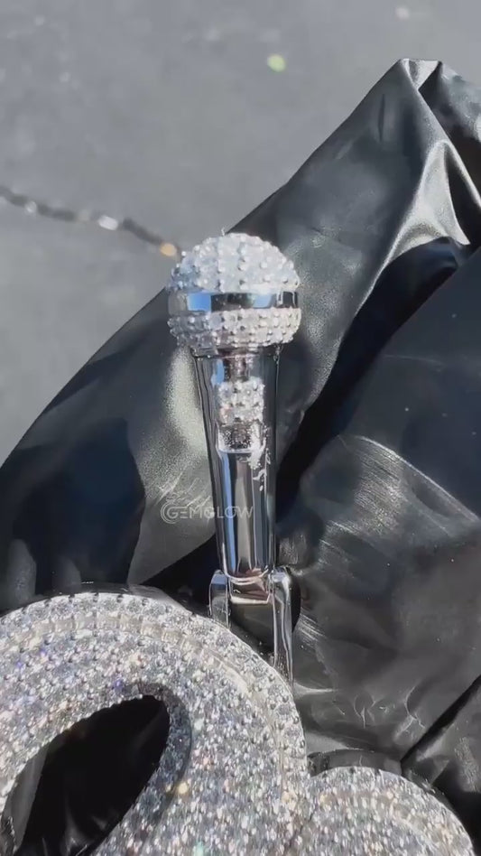 Custom Pendant with Colorless Round Stones