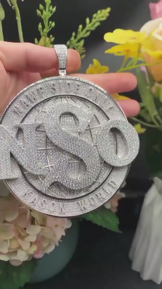 Custom NSO Letter Pendant in 925 Silver