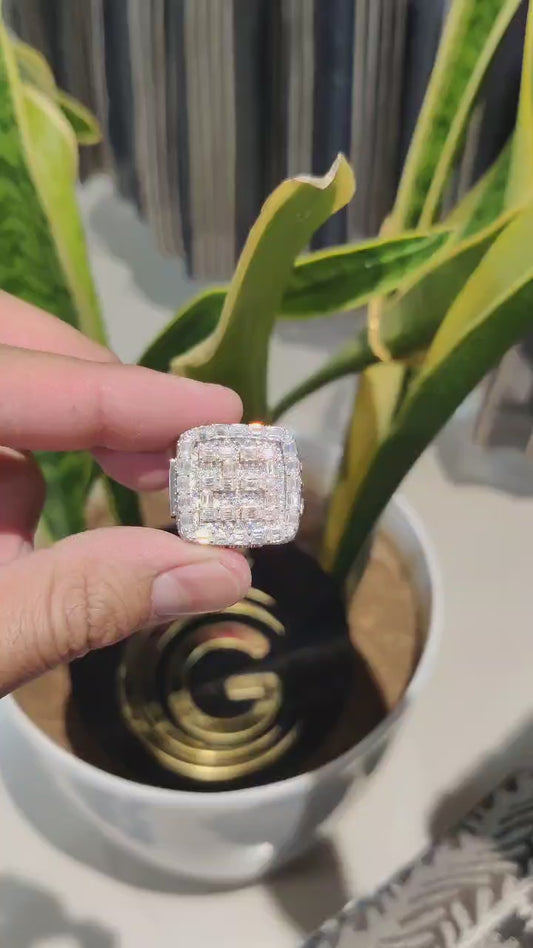 VVS Moissanite Diamond Men's Ring