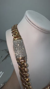 Iced Out 24mm Cuban Chain with CZ Stones