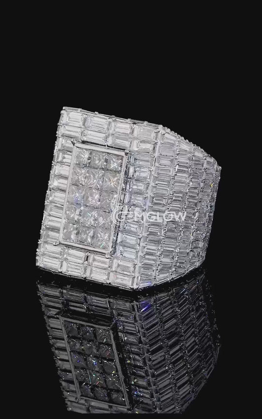VVS1 Moissanite Diamond Men's Ring