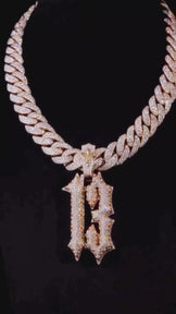 Custom Moissanite Number Pendant