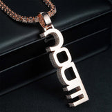 Custom Iced Out Round Name Pendant