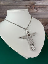 Full Jesus Pendant with Round Diamonds